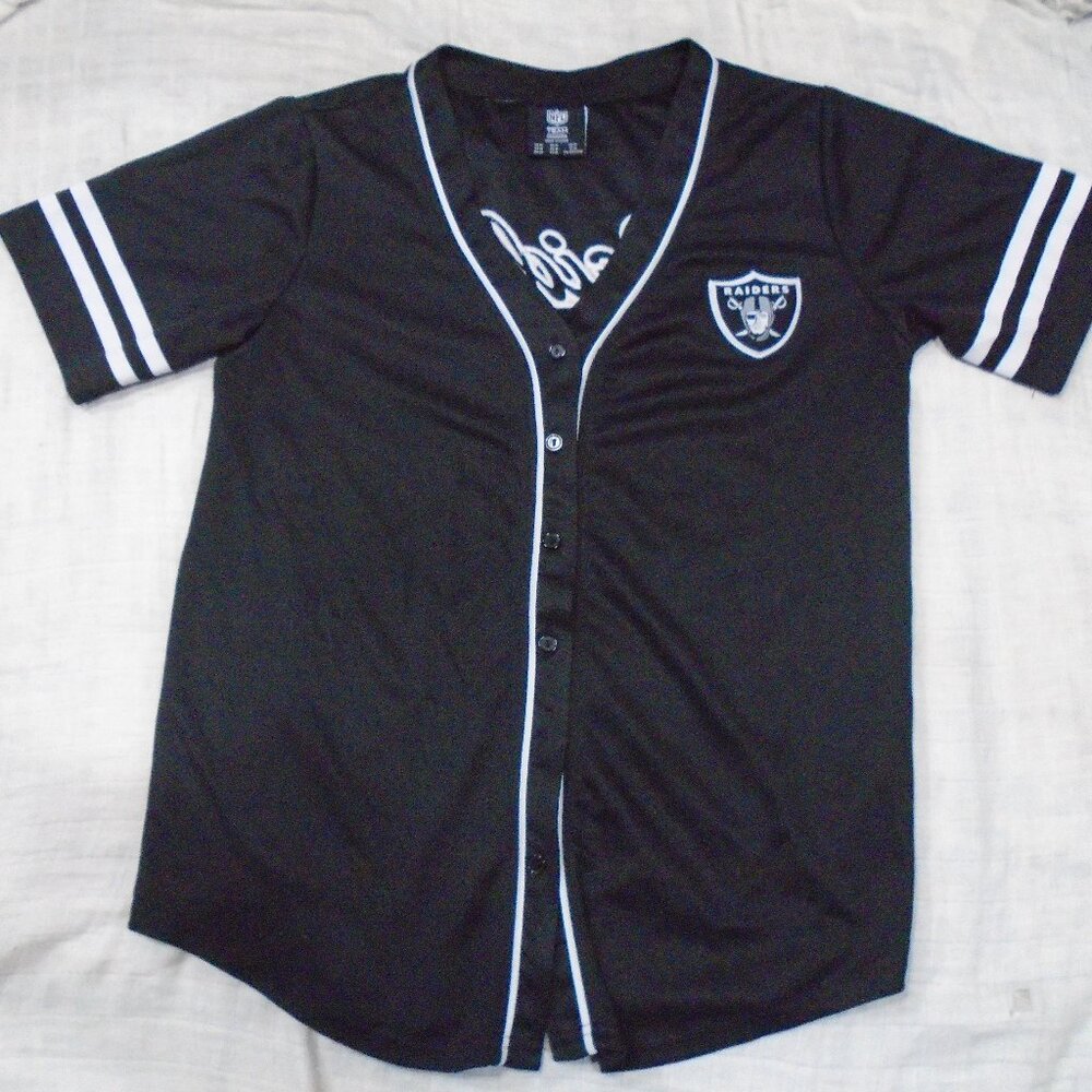 Las Vegas Raiders NFL Team Apparel Button Up Jersey Size Medium